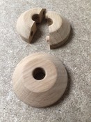 x2 (OC) 10mm Micro-Bore Oak Un-Finished Pipe Covers/ Rad Rings/ Pipe Rose/ Collar